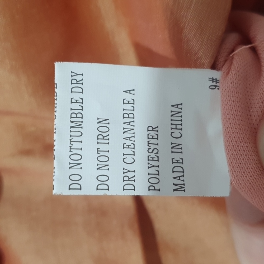 Apricot Lace Dress Size 10 approx - Picture 7 of 7